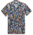 Etro - Camp-Collar Printed Linen Shirt - Blue