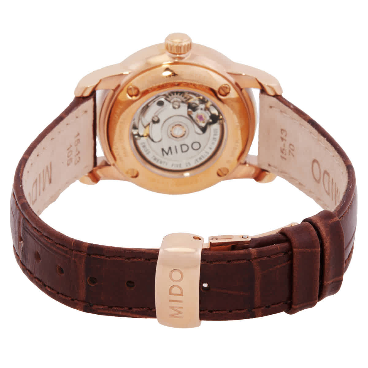 Mido Baroncelli Automatic Diamond Brown Dial Ladies Watch M76003648
