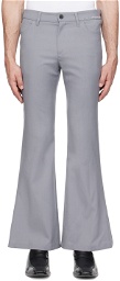 Marni Gray Embroidered Trousers