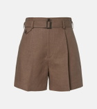 Ralph Lauren Collection Denise belted linen shorts