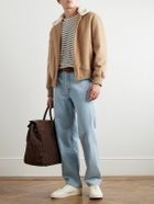 Brunello Cucinelli - Faux Shearling-Trimmed Cashmere Bomber Jacket - Neutrals