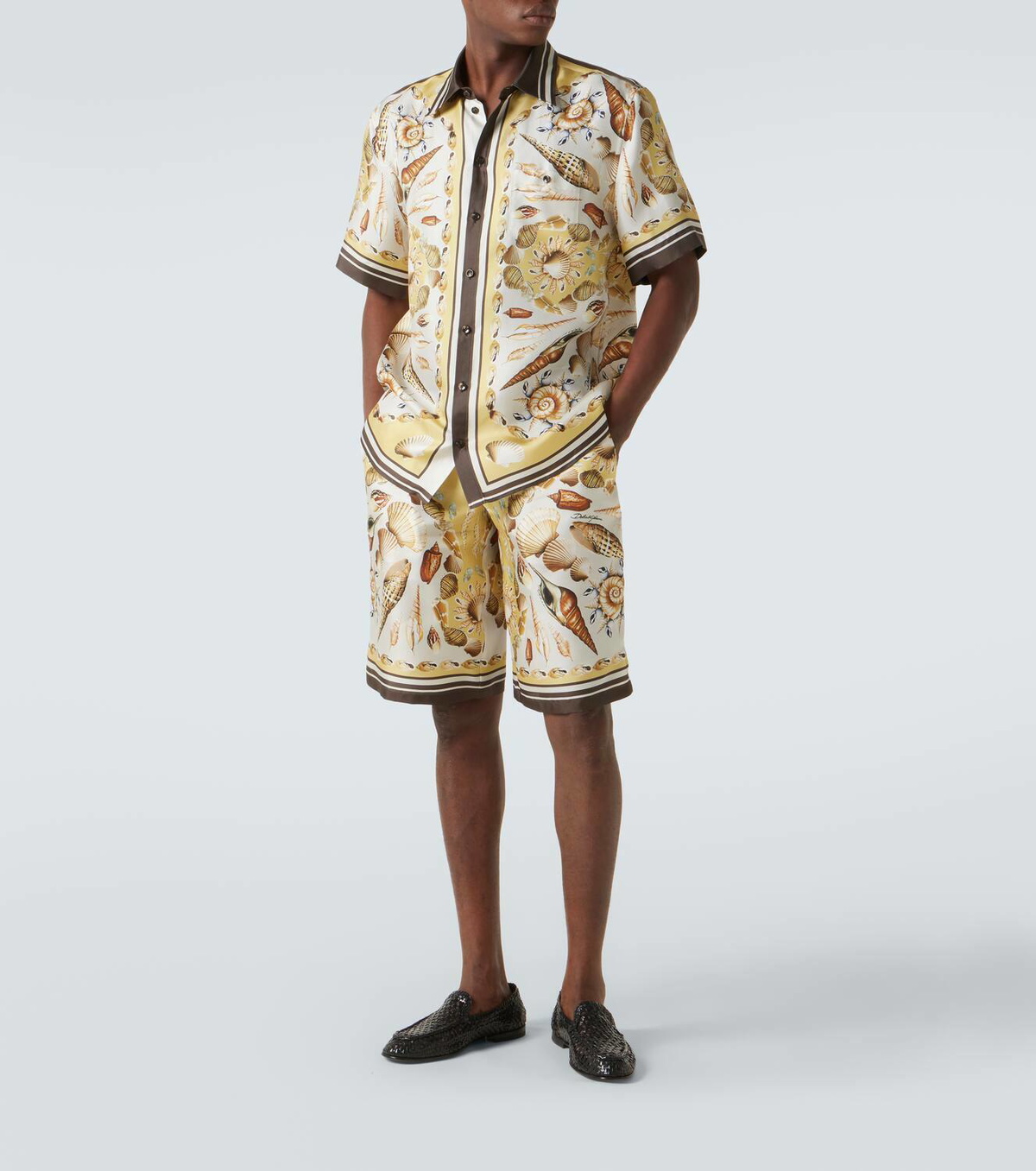 Dolce&Gabbana Printed silk twill shorts Dolce & Gabbana