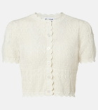 Self-Portrait Pointelle cropped cardigan