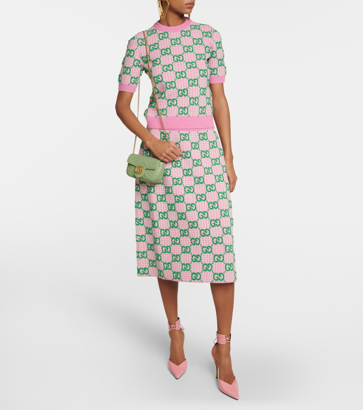 Gucci - GG houndstooth boucl wool top Gucci Gucci - GG houndstooth boucl wool top Gucci