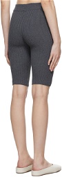 CORDERA Grey Ribbed Shorts
