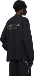 Fear of God ESSENTIALS Black Classic Fit Long Sleeve T-shirt