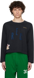 Bode Navy Rec Pullover Sweatshirt