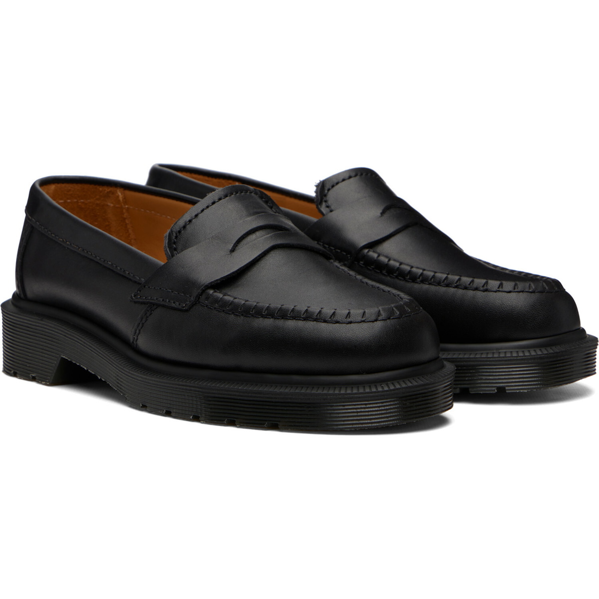 Dr. Martens Black Delapre 'Made In England' Classic Loafers