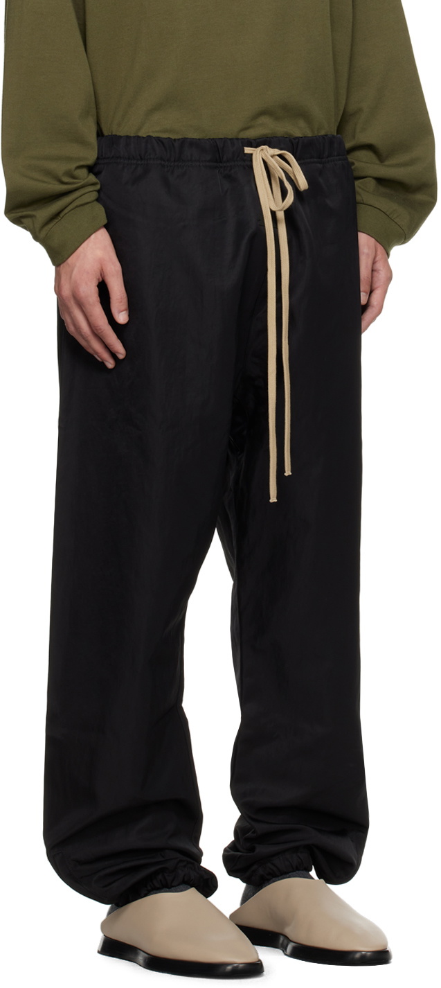 Fear of God ESSENTIALS Black Recycled Nylon Track Pants