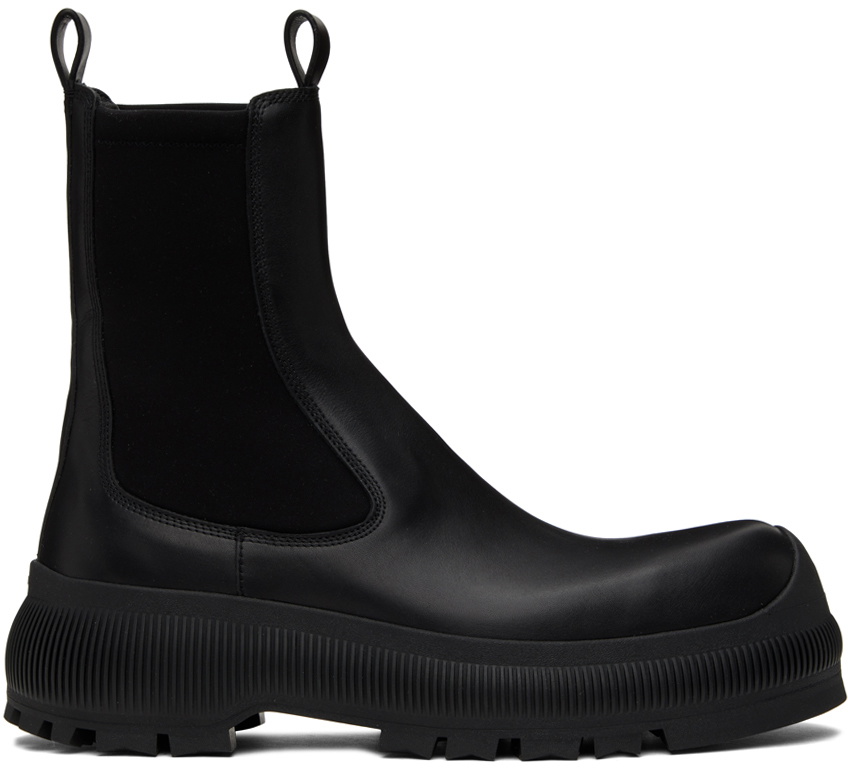 Jil Sander Black Leather Chelsea Boots Jil Sander