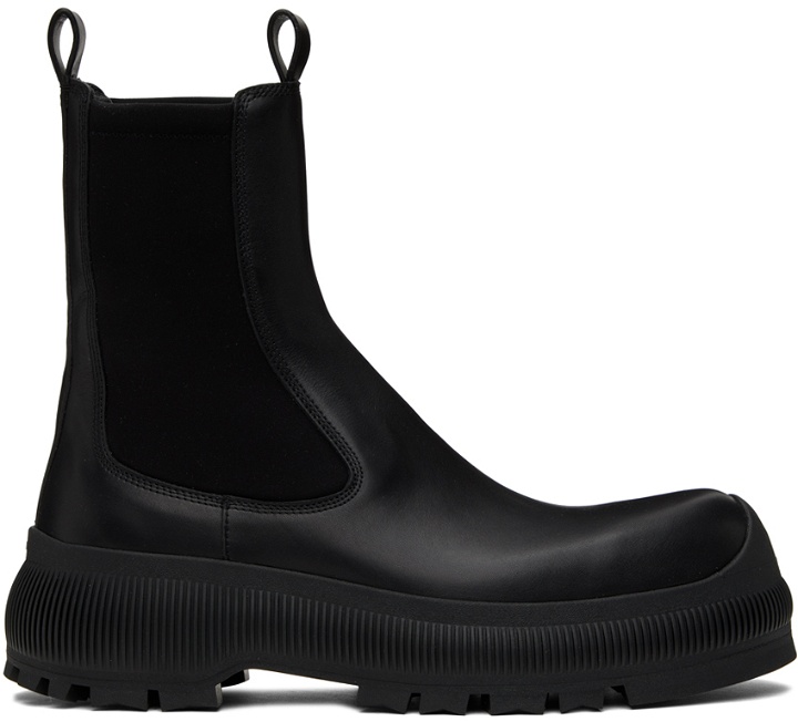 Photo: Jil Sander Black Leather Chelsea Boots