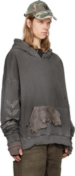 Alexander Digenova Gray Scrap Logo Hoodie