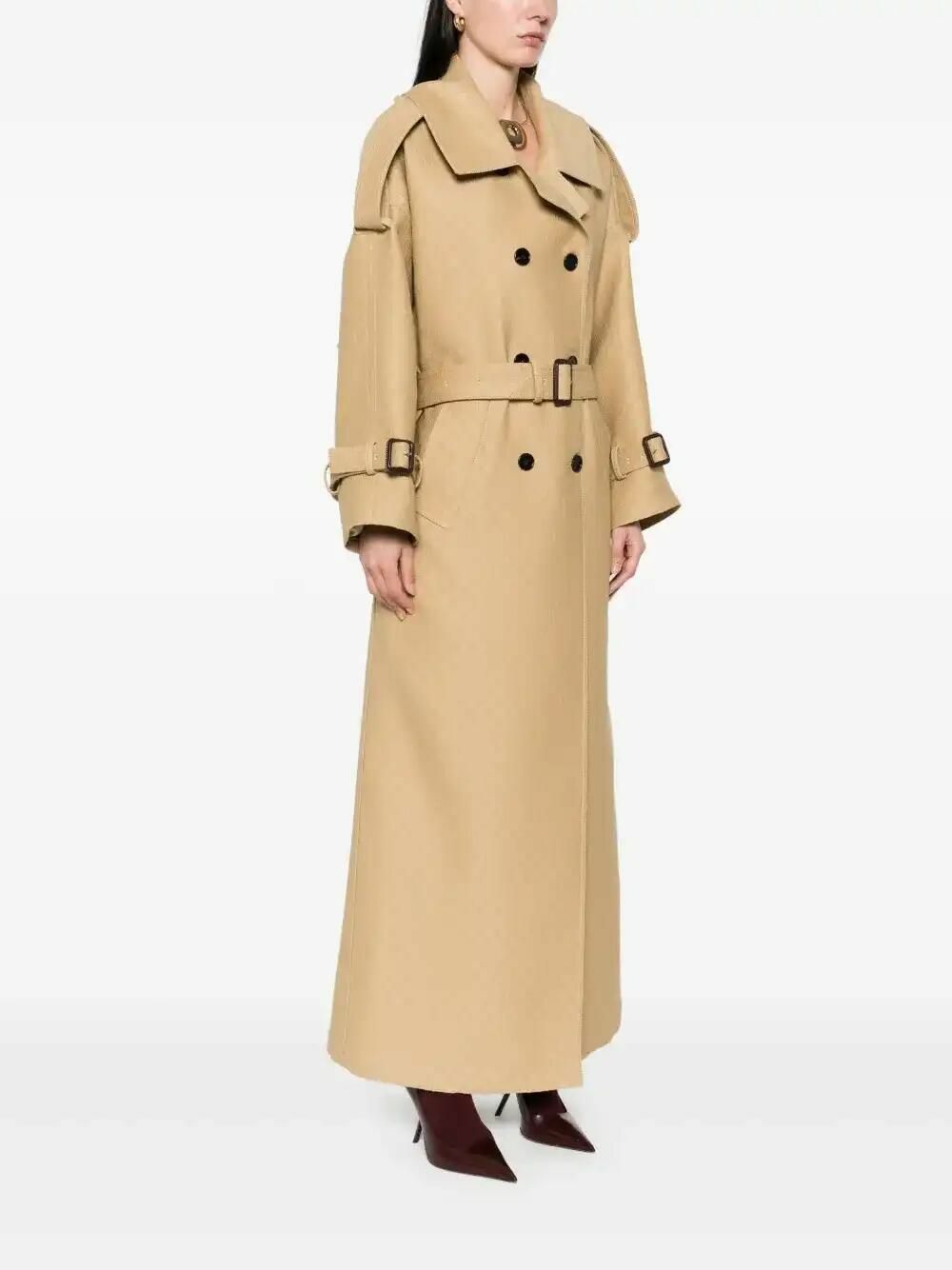 Gucci Logo-Jacquard Trench Coat Gucci