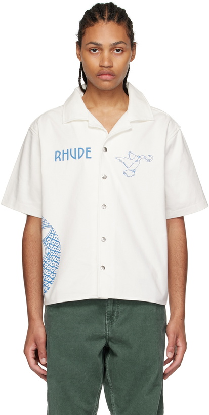 Photo: Rhude Off-White Cotton Shirt