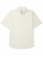 Nike - Button-Down Collar Cotton-Blend Seersucker Shirt - Neutrals