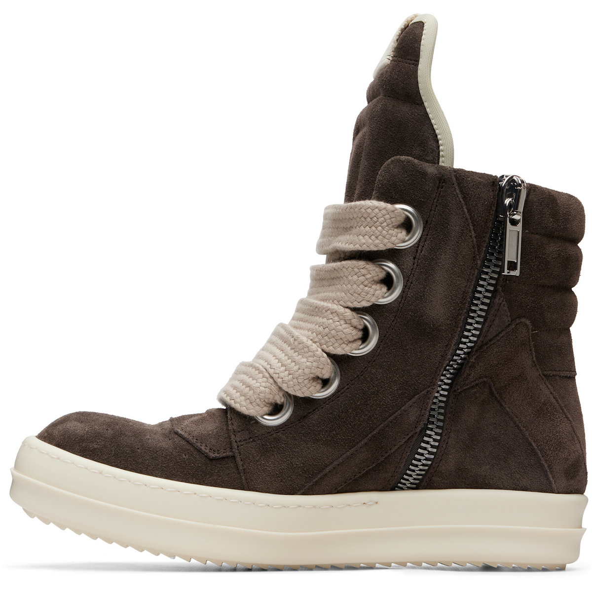Rick Owens Brown Tower Jumbolace Geobasket Sneakers
