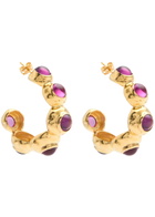 Joanna Laura Constantine Embellished Hoop Earrings - Gold - One Size