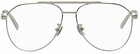 Bottega Veneta Silver Aviator Glasses