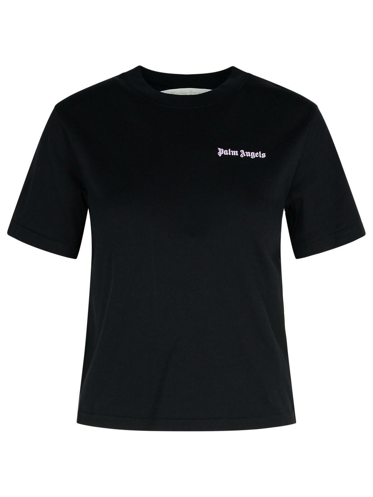 Palm Angels Black Double Logo T-Shirt Palm Angels