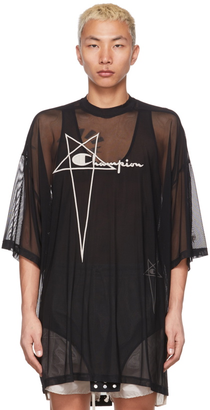 Photo: Rick Owens Black Champion Edition Mesh Tommy T-Shirt