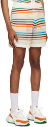 Casablanca White Striped Shorts