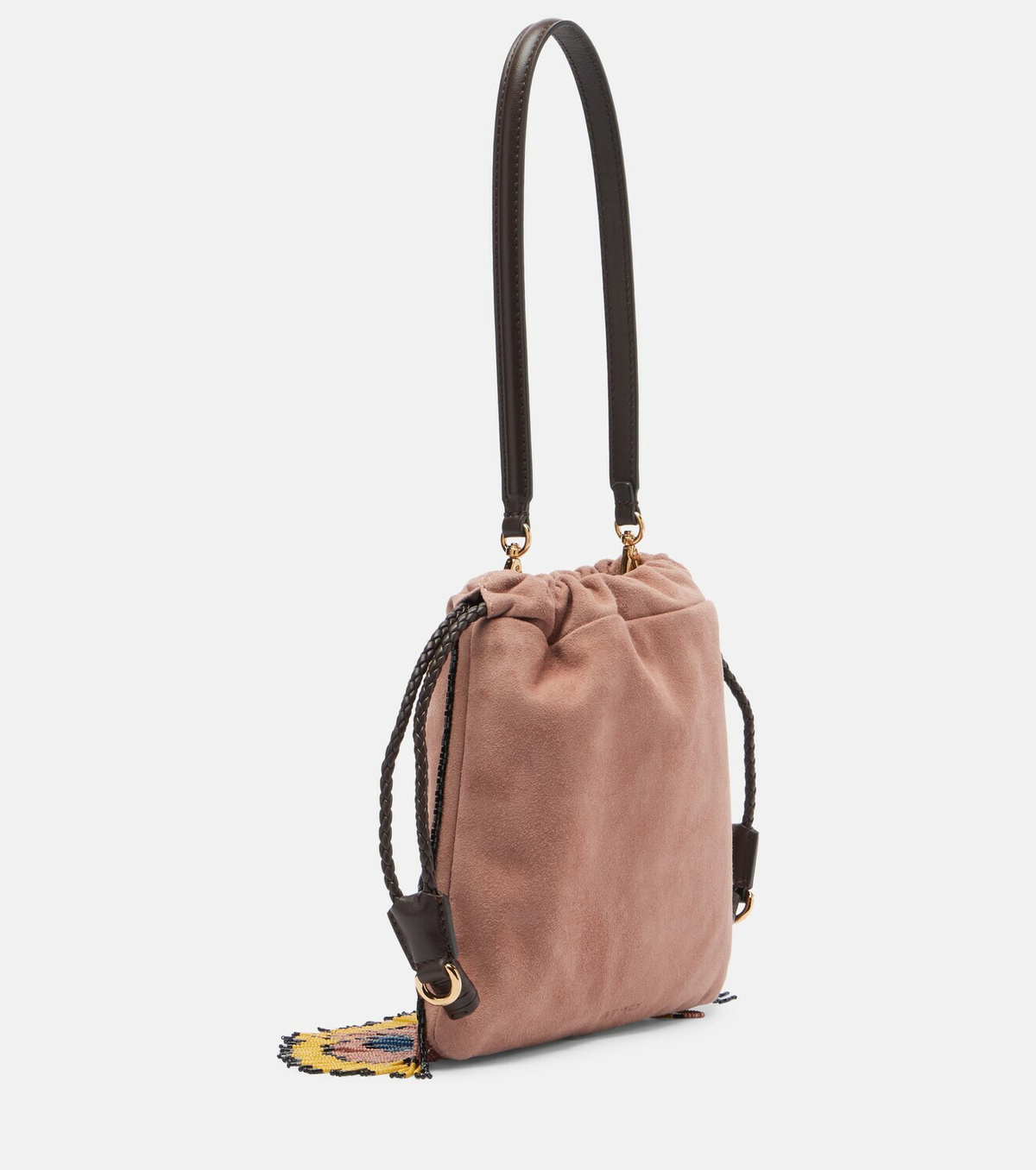 Etro Kalispera Small beaded suede shoulder bag