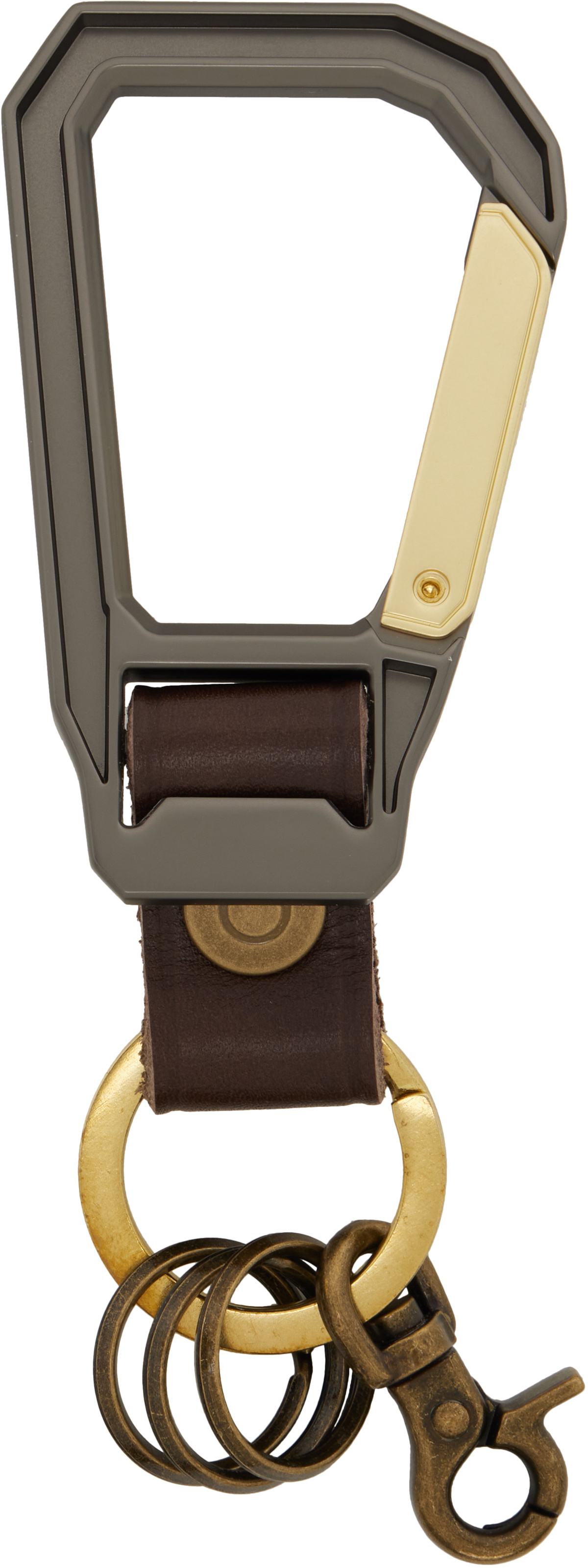 master-piece Brown Carabiner Keychain