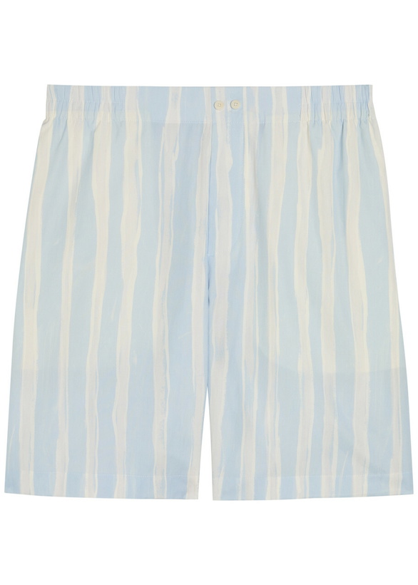 Photo: Jacquemus Le Short Calecon Striped Cotton-poplin Shorts Multicoloured 1