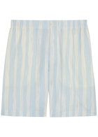 Jacquemus Le Short Calecon Striped Cotton-poplin Shorts Multicoloured 1
