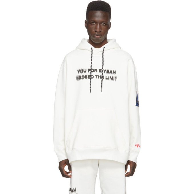adidas Originals by Alexander Wang White You E Yeah Exceed The Limit Hoodie Originals by Wang
