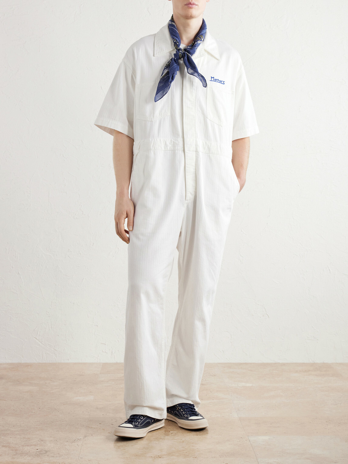 Visvim - Embroidered Denim Jumpsuit - White