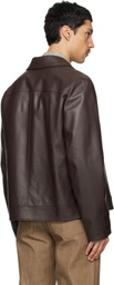 Paul Smith Brown Nappa Leather Jacket