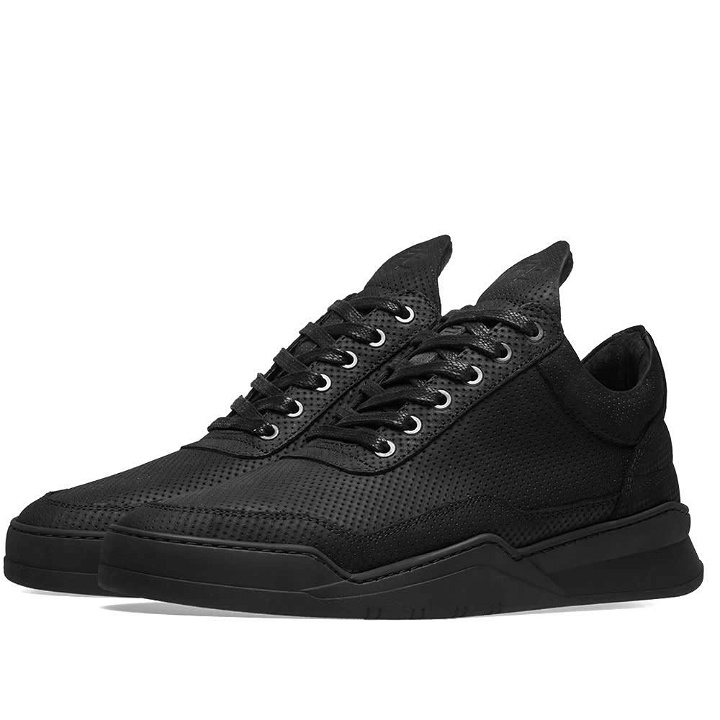 Photo: Filling Pieces Low Top Ghost Microlane Sneaker Triple Black