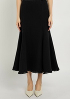 Gabriela Hearst Patterson Wool and Cashmere-blend Midi Skirt Black