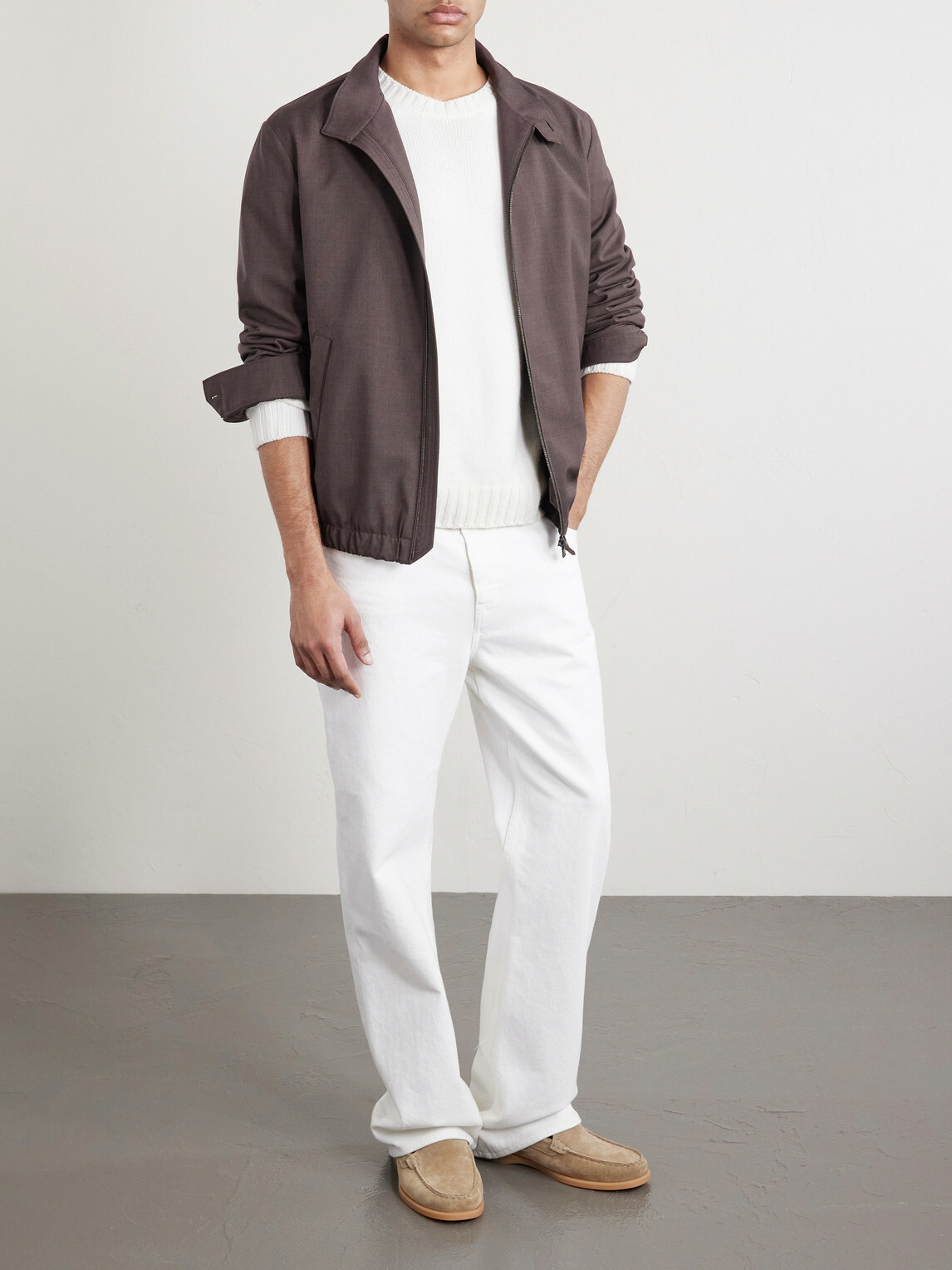 Canali - Impeccabile Wool Bomber Jacket - Brown