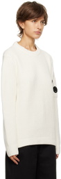 C.P. Company White Textured Crewneck