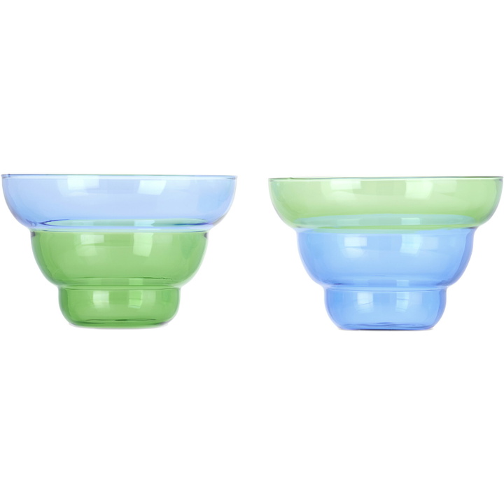 Photo: POLSPOTTEN Blue & Green Mizu Kiri Snack Bowl Set