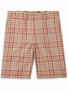 Piacenza Cashmere - Checked Cotton Bermuda Shorts - Orange