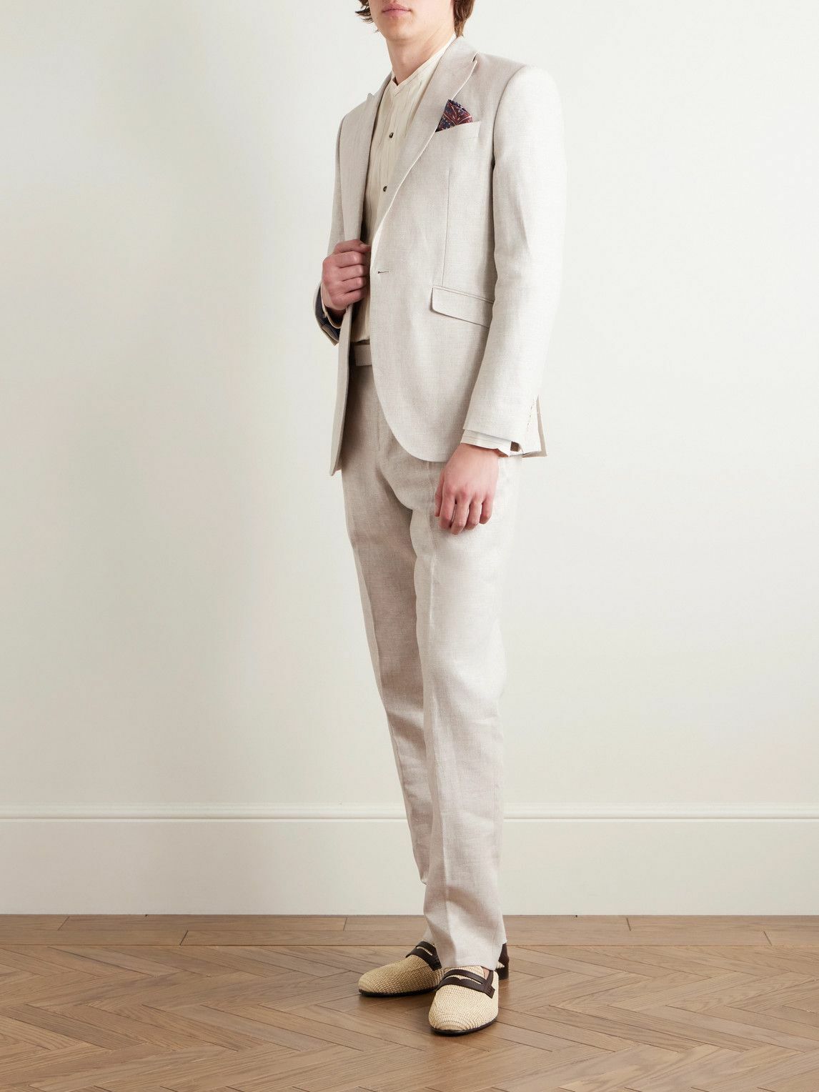 Favourbrook - Slim-Fit Linen Suit Trousers - Neutrals