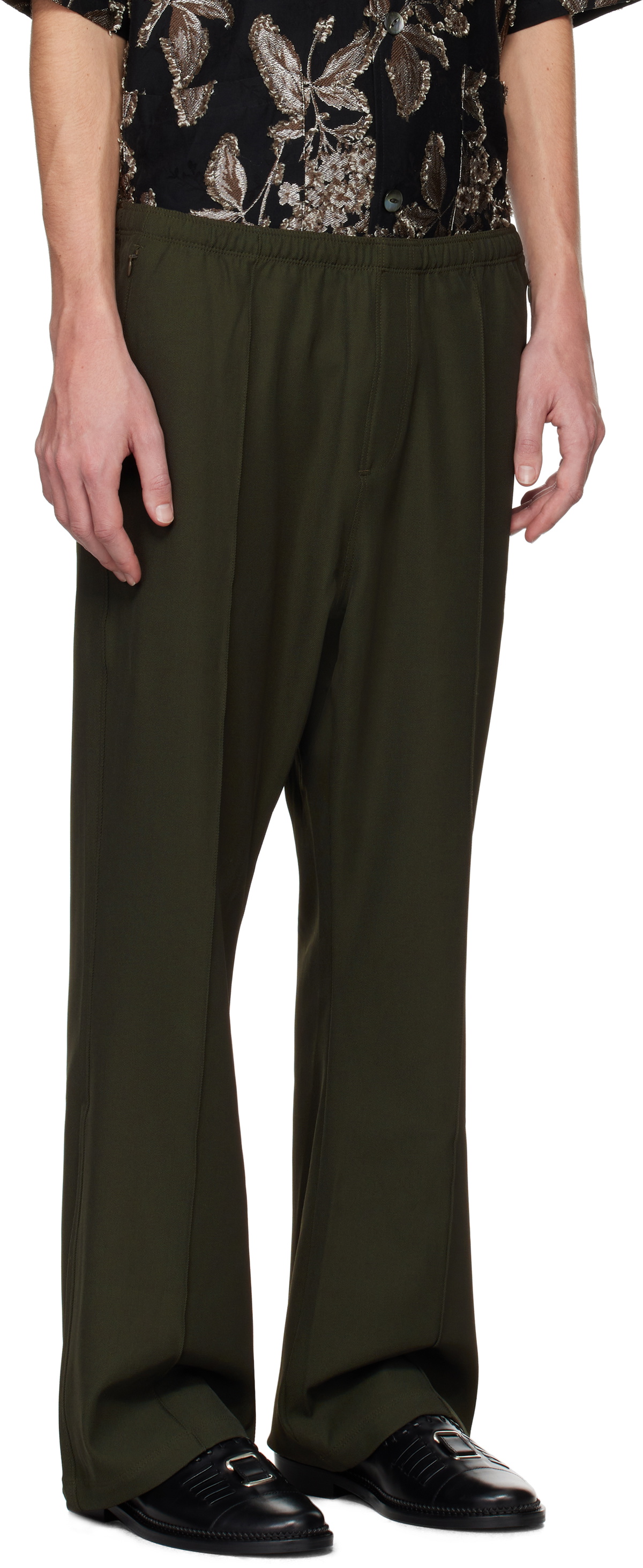 NEEDLES Green W.U. Boot-Cut Trousers