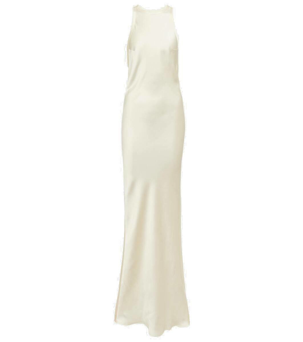 Satin slip dress in white - Victoria Beckham