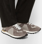 Maison Margiela - Replica Runner Mesh and Suede Sneakers - Men - Taupe