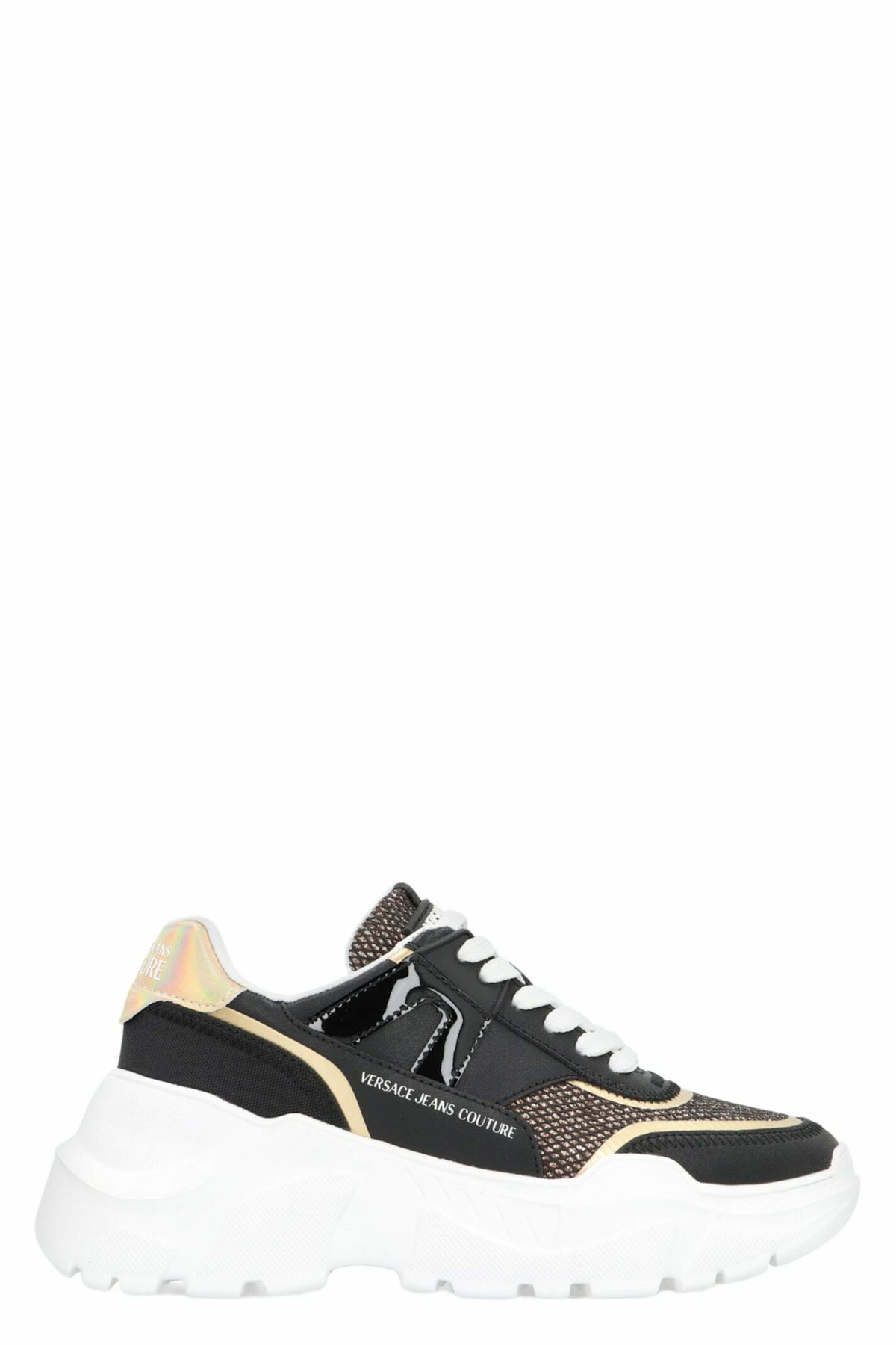 Versace Jeans Couture Black High Box Shiny Sneakers Versace