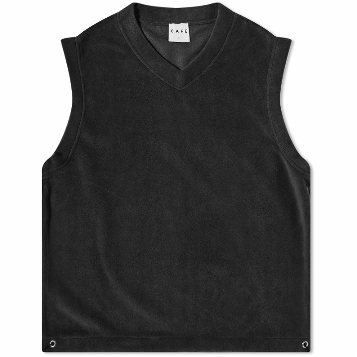 Photo: Skateboard Cafe Men's Fleece Vest in Black