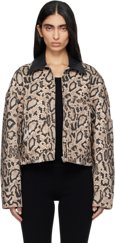 Photo: AMIRI Brown & Black Snake Denim Jacket