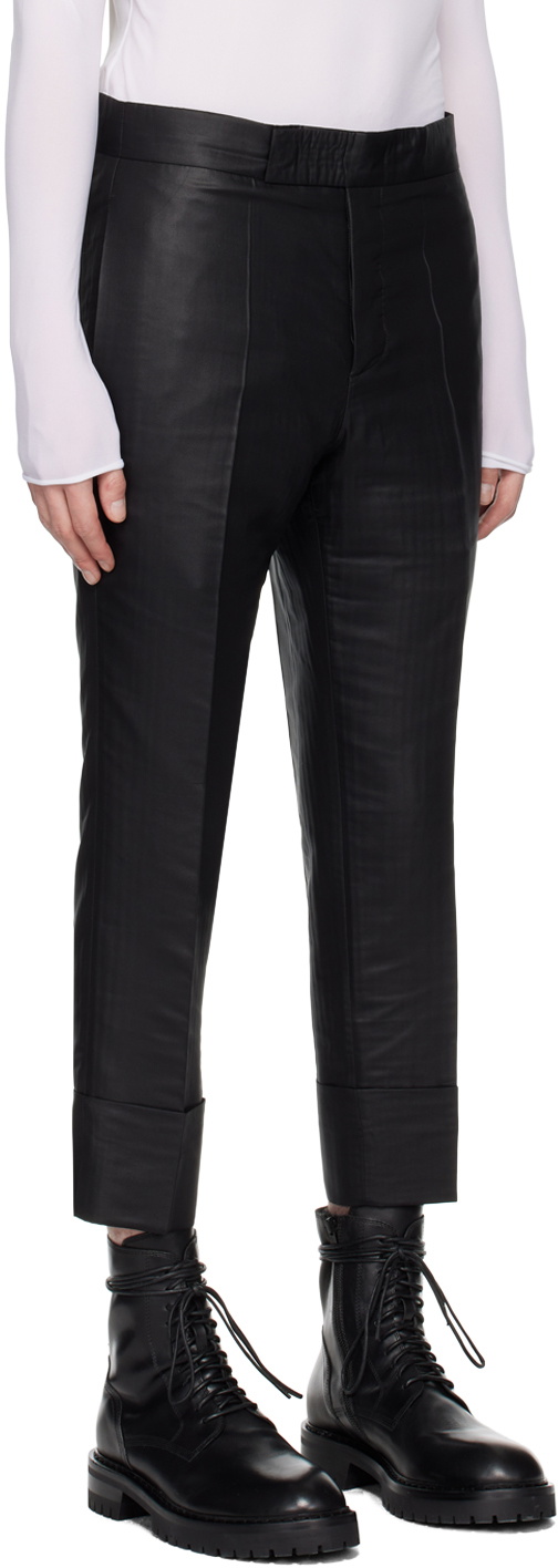 SAPIO Black Rolled Trousers