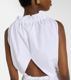 Patou Gathered cotton midi dress