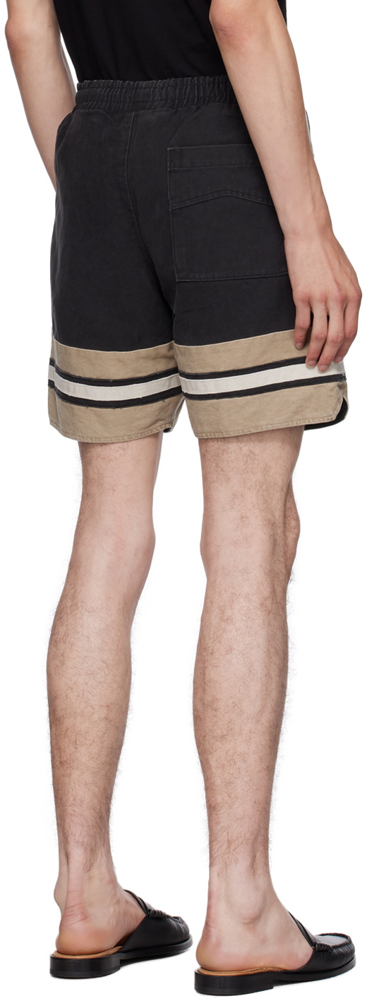 Rhude Black Paneled Shorts
