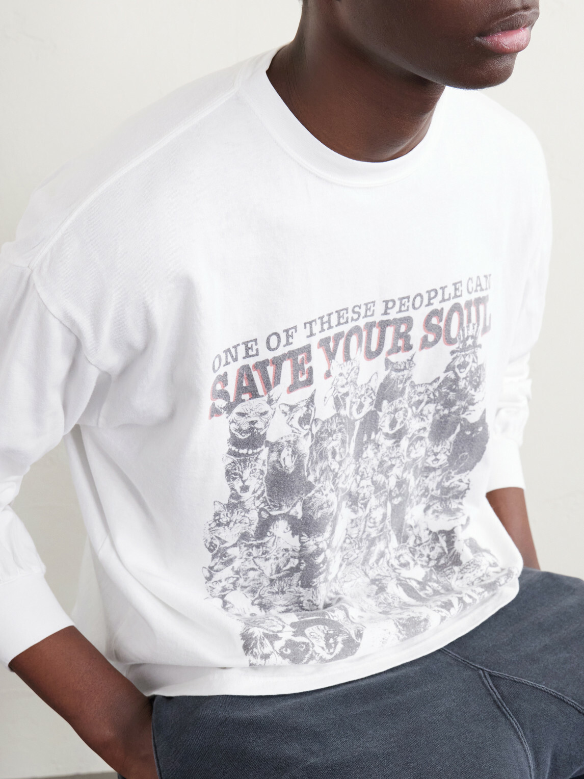 Remi Relief - Printed Cotton-Jersey T-Shirt - White