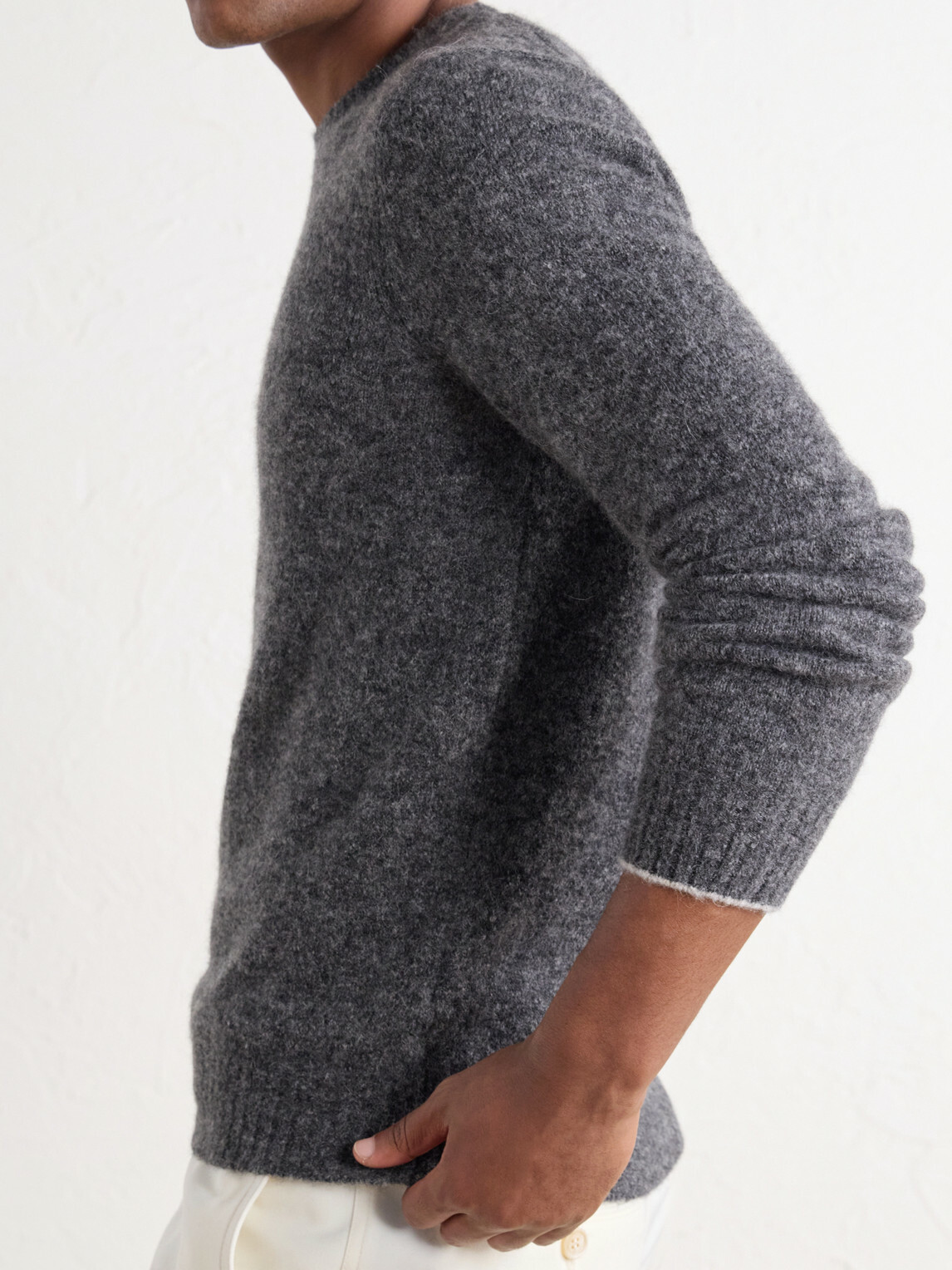 Brunello Cucinelli - Mélange Brushed Cashmere Sweater - Gray